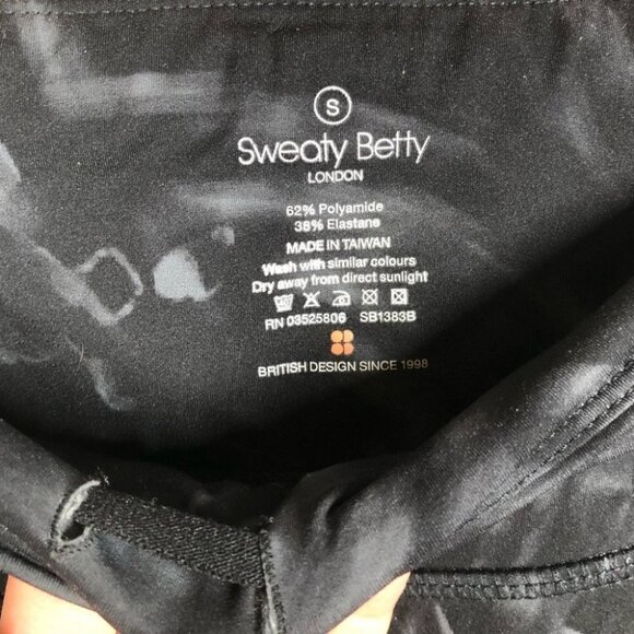 SWEATY Betty Power Cropped Workout Leggings in Black  Airbrush Size Small‎ - Picture 3 of 6